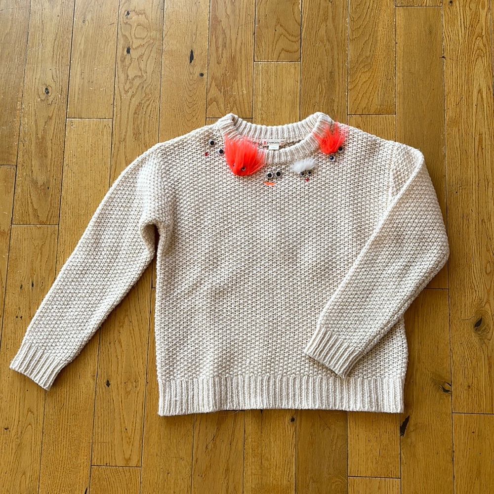 CREWCUTS adorable sweater! Size 10. Google eyes intact, very good condition!